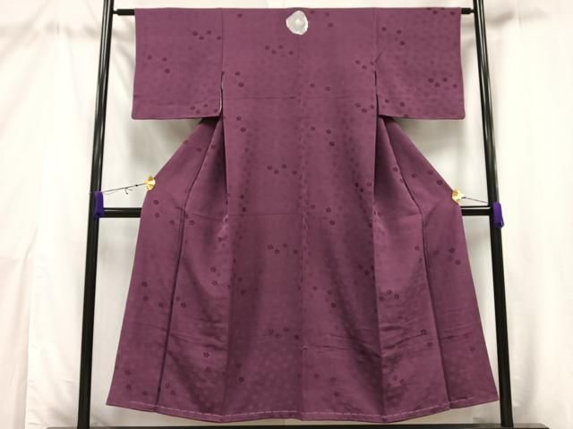 平和屋着物▽上質な色無地 単衣 紫水晶色 正絹 逸品 AAAU8598fy