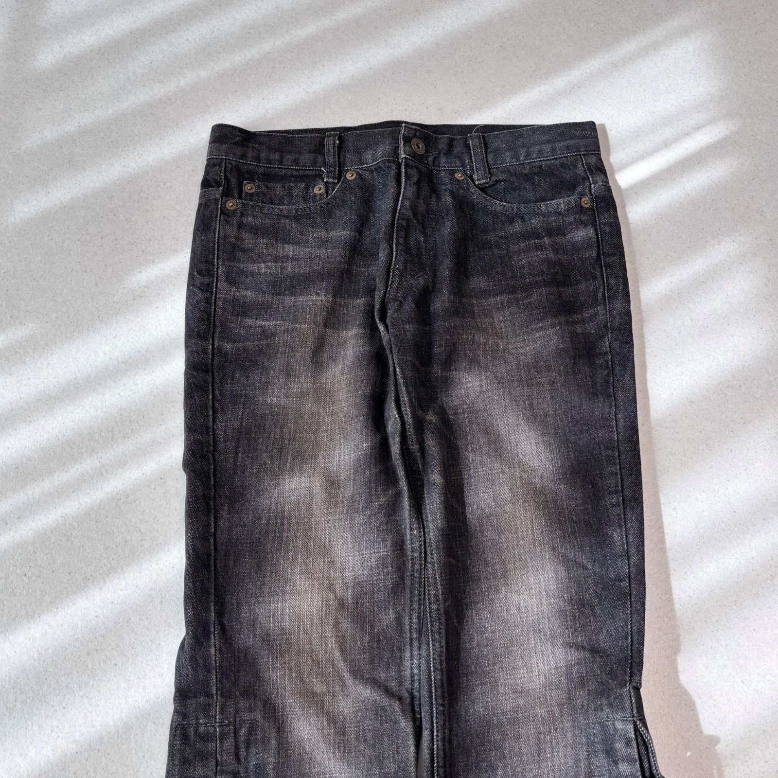 Y2K 平成 Morgan homme race up flare black denim s 00s ギャル お兄