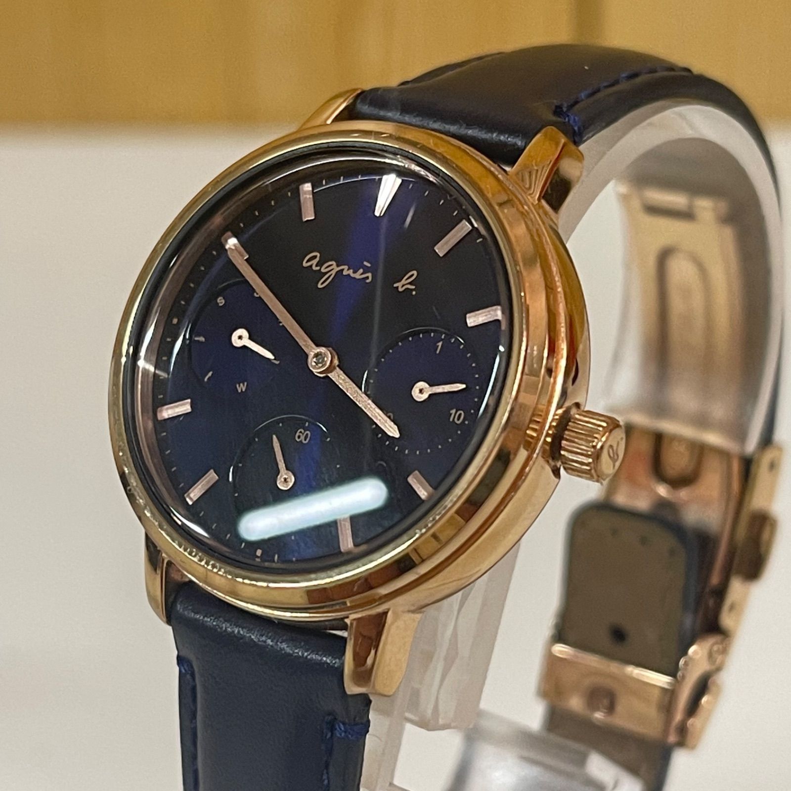 66 箱付き agnes b アニエスベー VD75-KGZ0 クオーツ レディース 