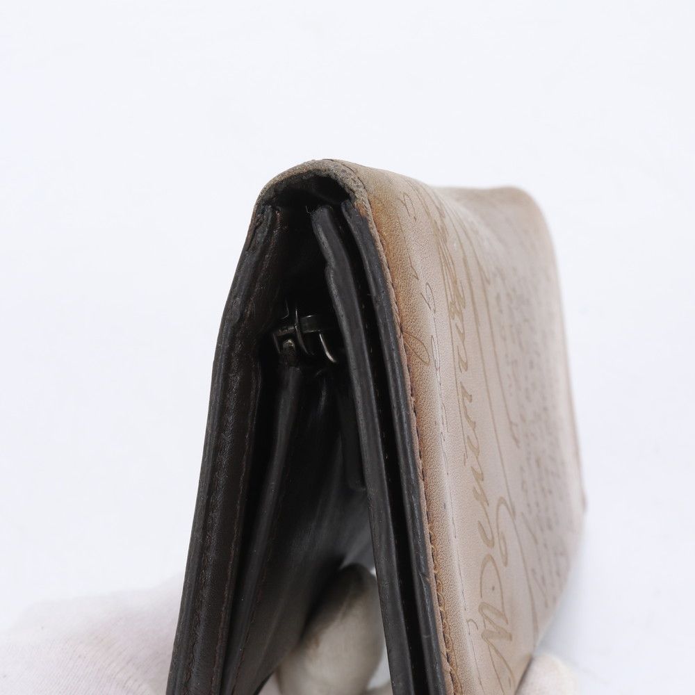 ベルルッティ エベネ カリグラフィ スクリット レザー 長財布 二つ折り  