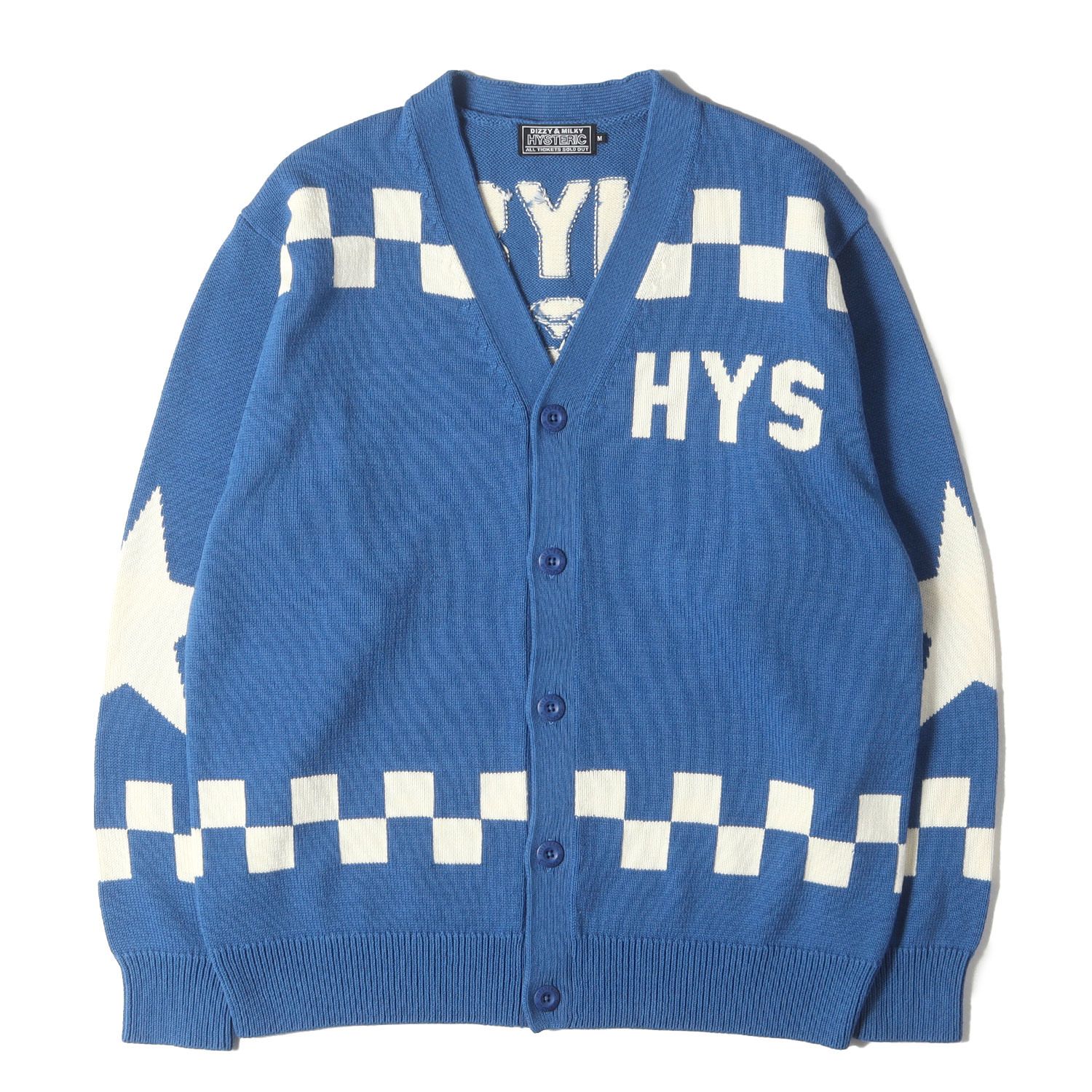 美品】HYSTERIC GLAMOUR ヒステリックグラマー カーディガン ブルー 