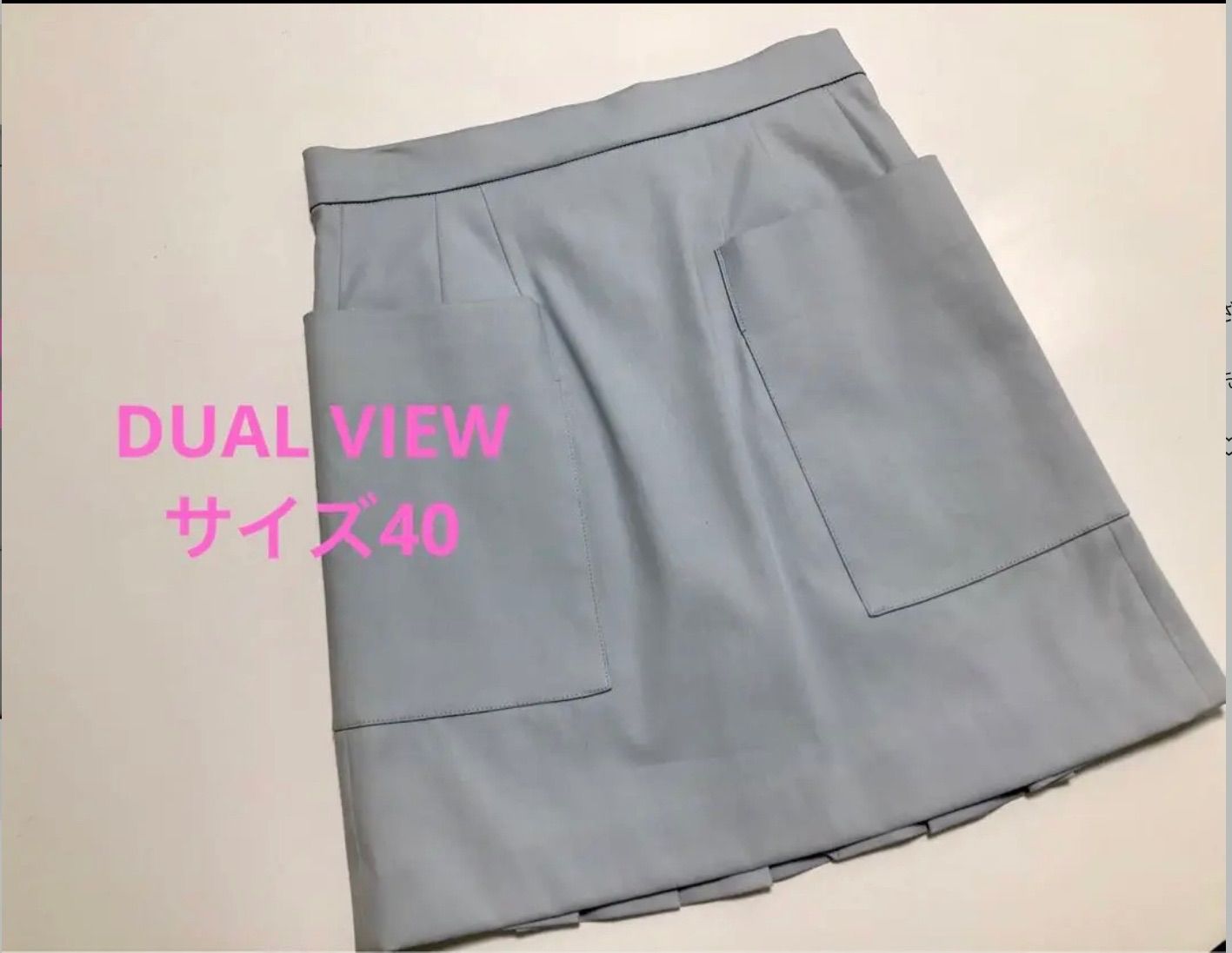 新品♡DUAL VIEW♡ミニスカート♡ペールブルー♡プリーツ♡サイズ40