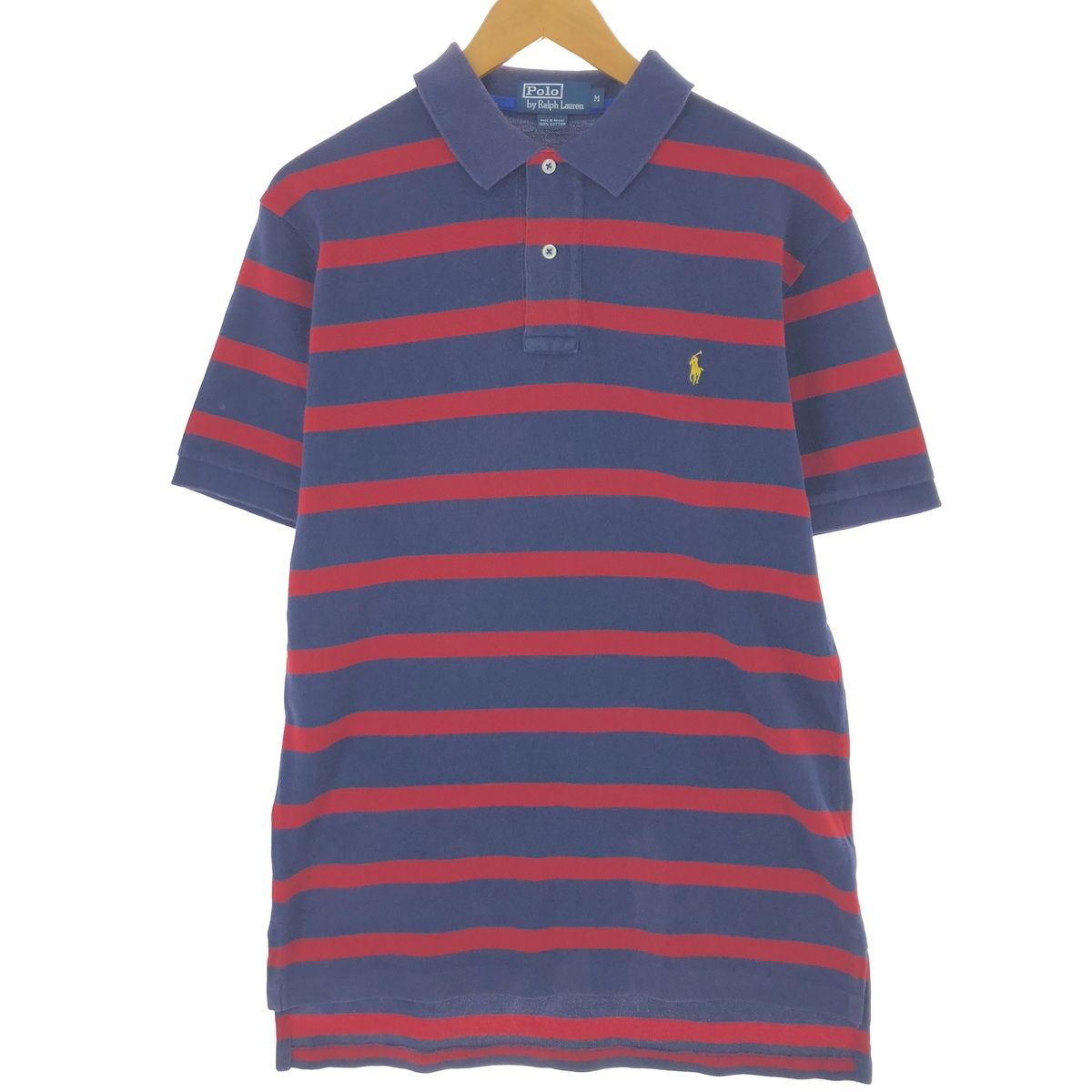古着 ラルフローレン Ralph Lauren POLO by Ralph Lauren 半袖 ボーダー ポロシャツ メンズM相当/eaa474353