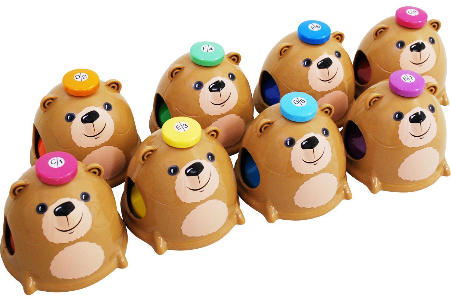 KC ミュージックベル デスクベル 8音 セット Bear Desk Bells MB-8DB