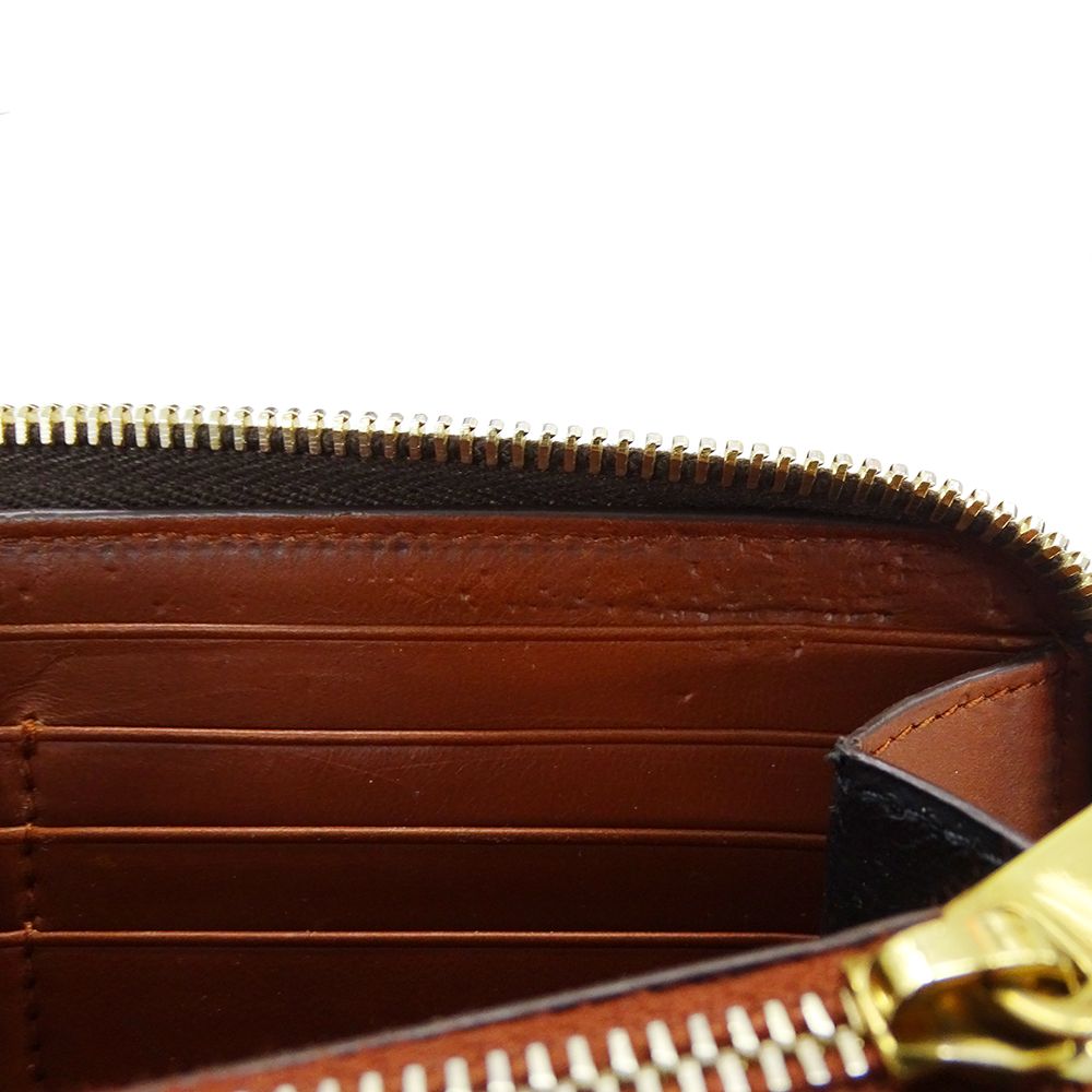 【美品】サンローラン 長財布 ラウンドファスナー シルバー ゴールドロゴ お値下げしました YVES SAINT LAURENT イヴ・サンローラン 長財布