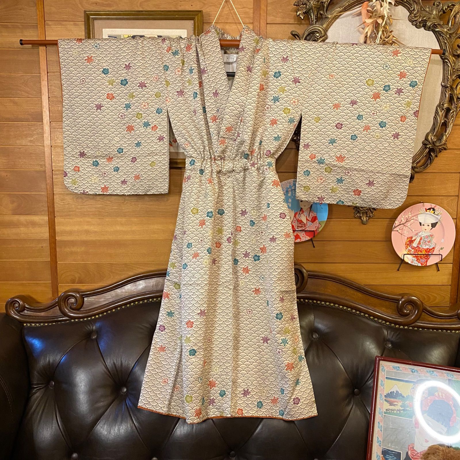 和洋折衷 着物 リメイク ワンピース ドレス 帯サッシュベルト