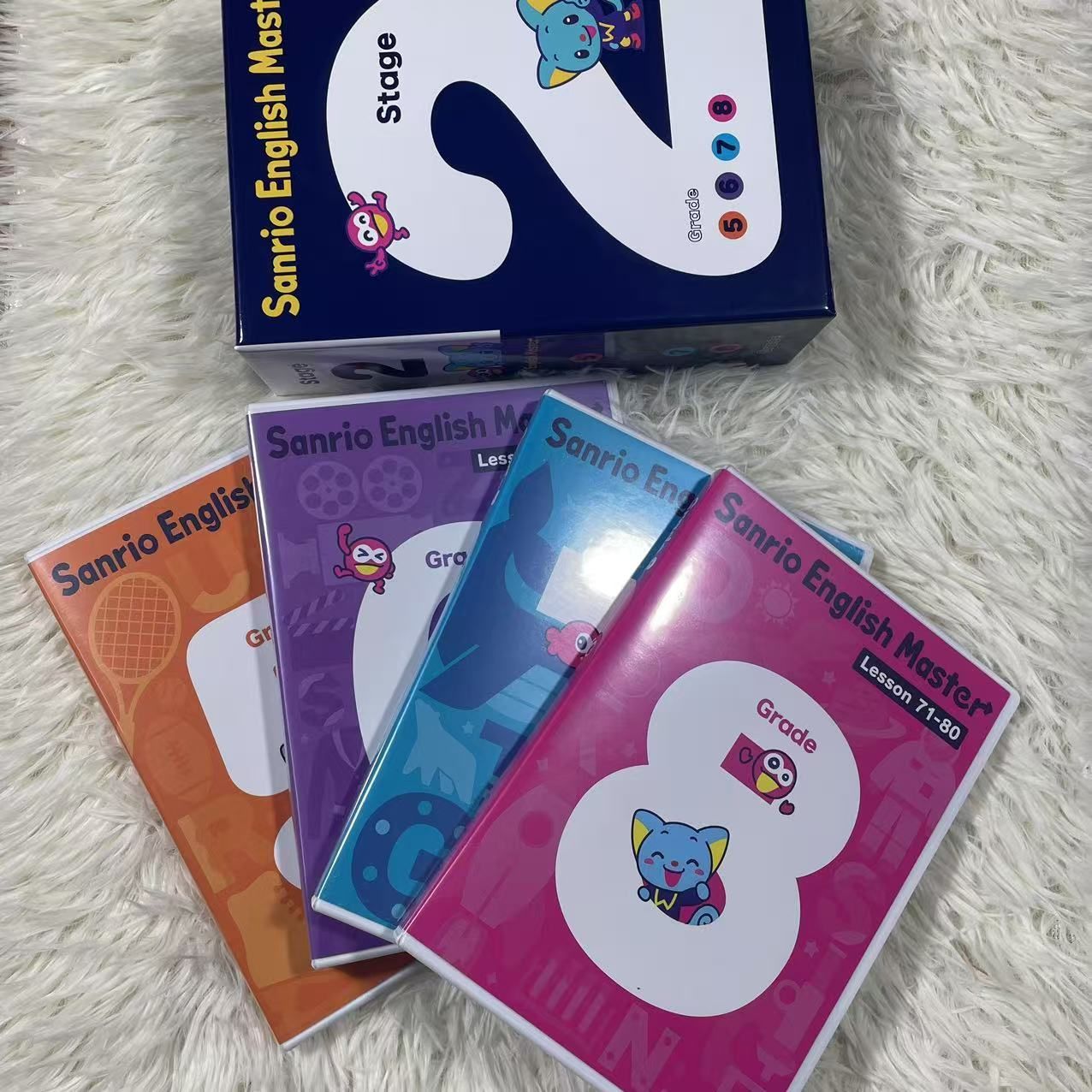 サンリオイングリッシュマスター カードセット＆stage2 DVD 8枚 サンリオイングリッシュマスター stage2 grade5～8 - メルカリ