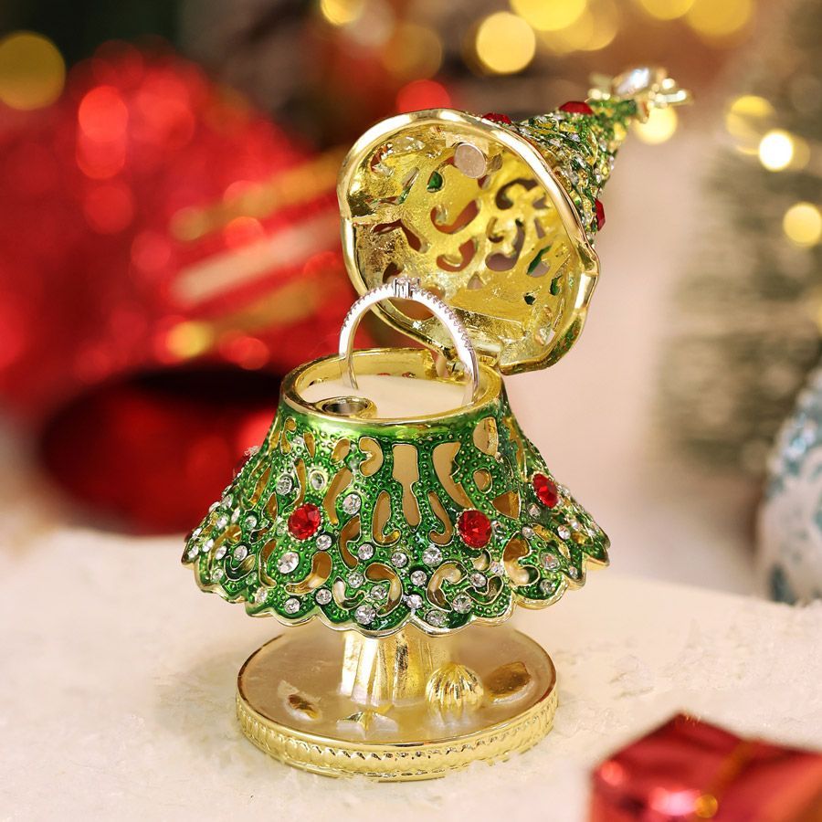 EX631【正規品】星のクリスマスツリー ジュエリーボックス クリスマス