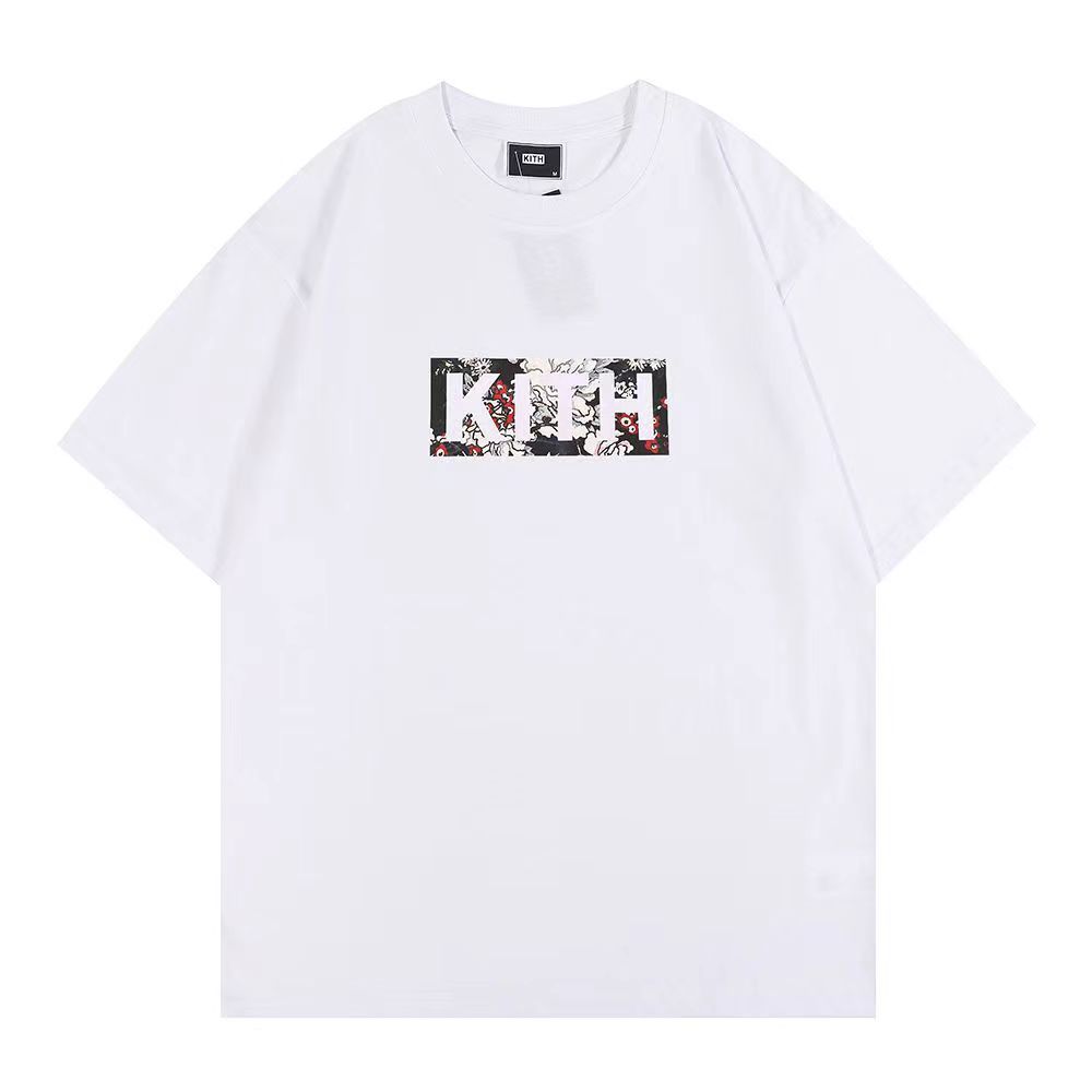 kith floral classic box logo teeフローラル クラシック ボックス ロゴ Tシャツ 花柄ボックスプリント 半袖Tシャツ m