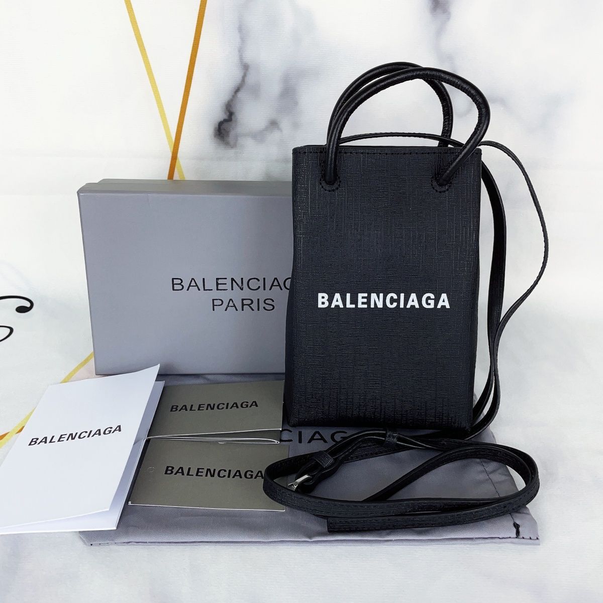 新品未使用 balenciaga バレンシアガ ショッピングバッグ フォンポーチ ...