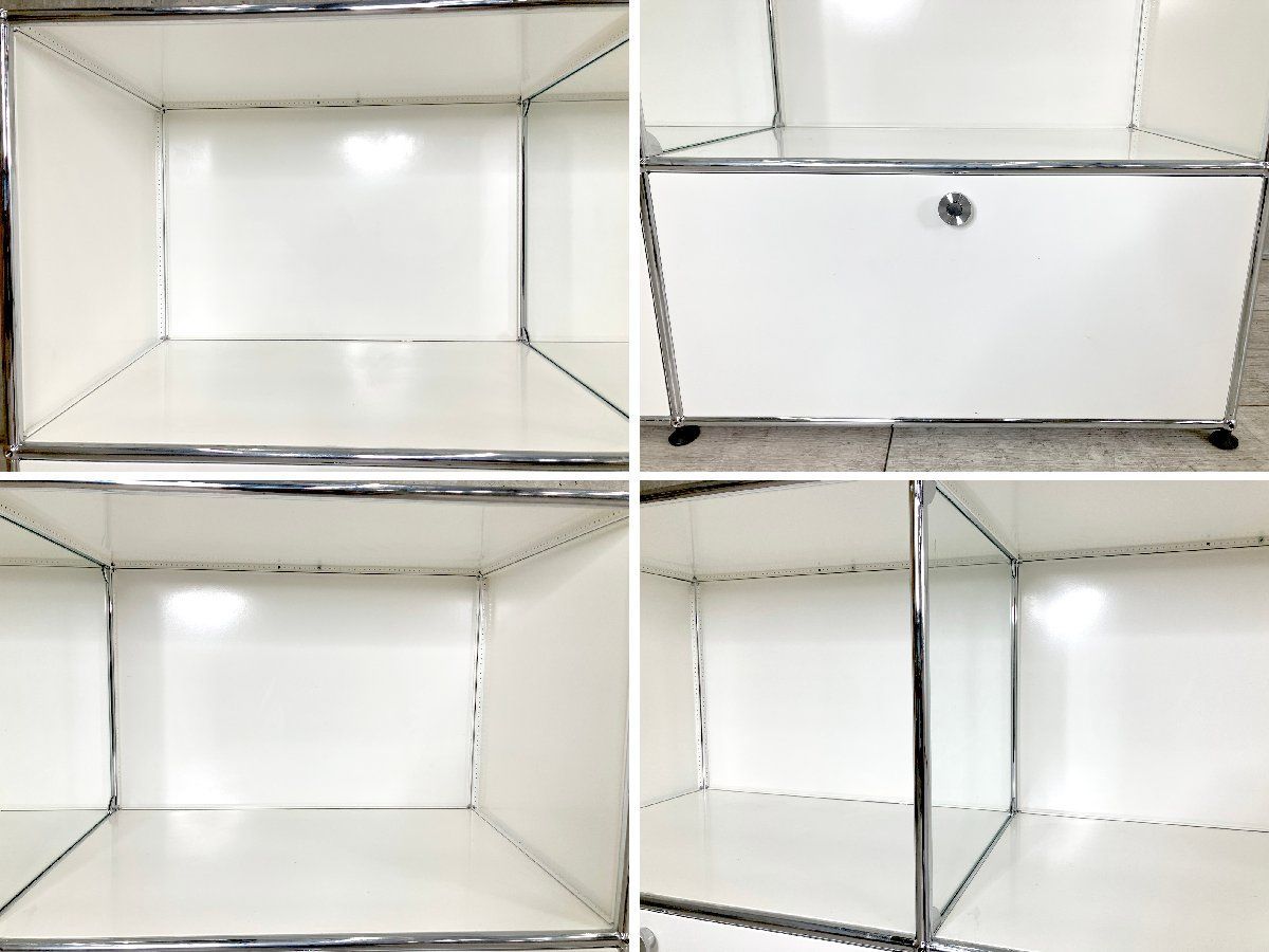 2連2段キャビネット ピュアホワイ