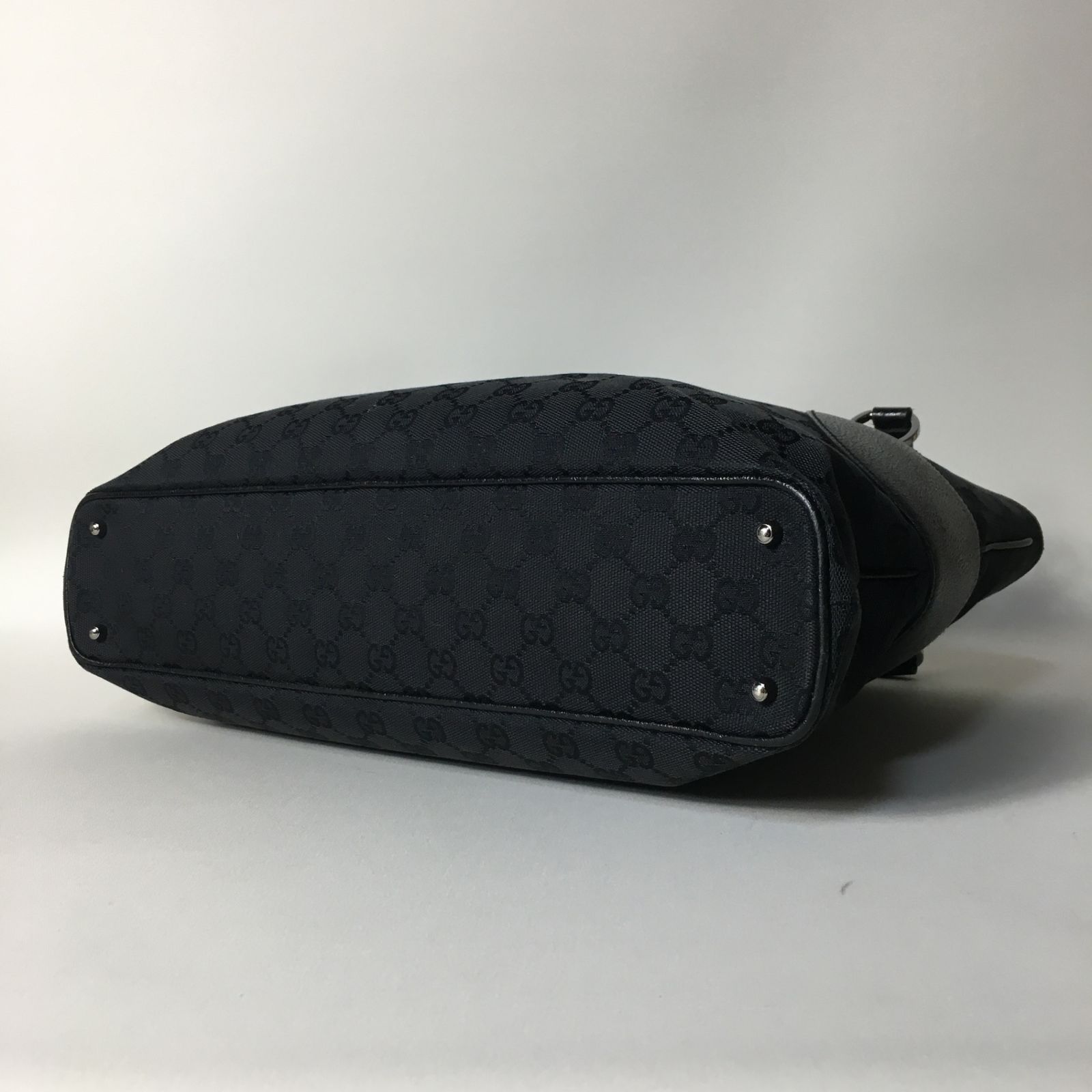 2505-283｜美品｜グッチ GGキャンバス ハンドバッグ ブラック - メルカリ 