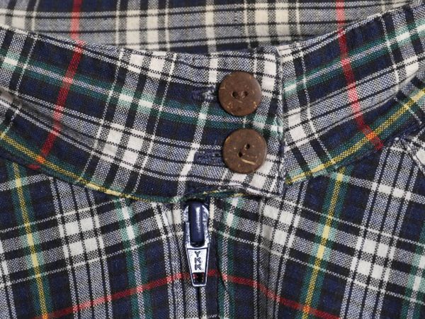 90s チェック スイングトップ ジャケット レディース XL メンズ L オールド フルジップ ブルゾン ハイネック コットン マルチカラー Macy's お得なクーポン配布中!】 90s チェック スイングトップ ジャケット