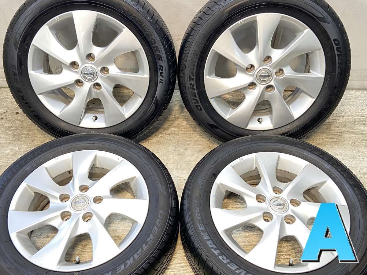 セレナ用ホイール16インチ　195/60-16サマー古タイヤ付き 195⁄60R16 オートバックス OVERTAKE RV2 日産純正 16x6.0 45 114.3-5穴