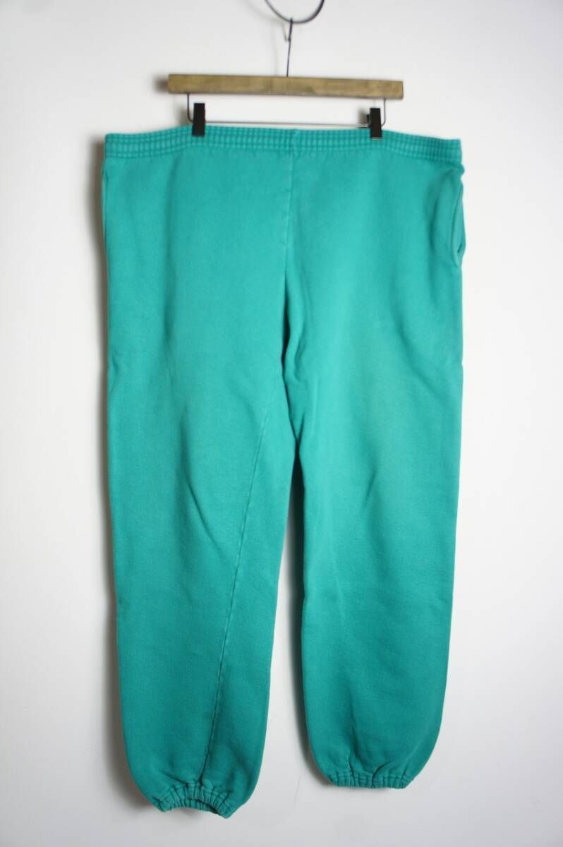 希少 80s～90s L.L.Bean LL BEAN エルエルビーン × RUSSELL ラッセル スウェット イージー ワイド パンツ USA製 青緑 L 本物 409O1