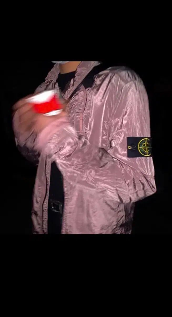 STONE ISLAND ストーンアイランド ナイロンメタル オーバーサイズシャツ ローズクォーツ M キッド ミリー