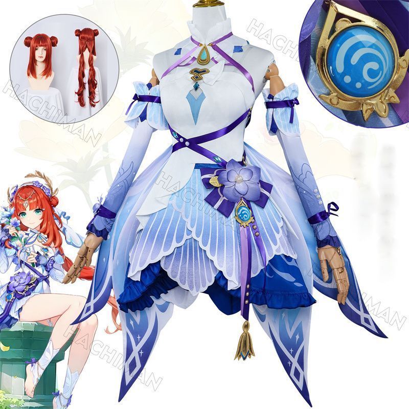原神 げんしん ニィロウ コスプレ衣装 豪華版 フルセット コスプレ衣装 アクセサリー ウィッグ付き コスチューム cosplay 演出服 舞台装 クリスマス 学園祭 プレゼント 化祭 ハロウイーン パーティー 変装