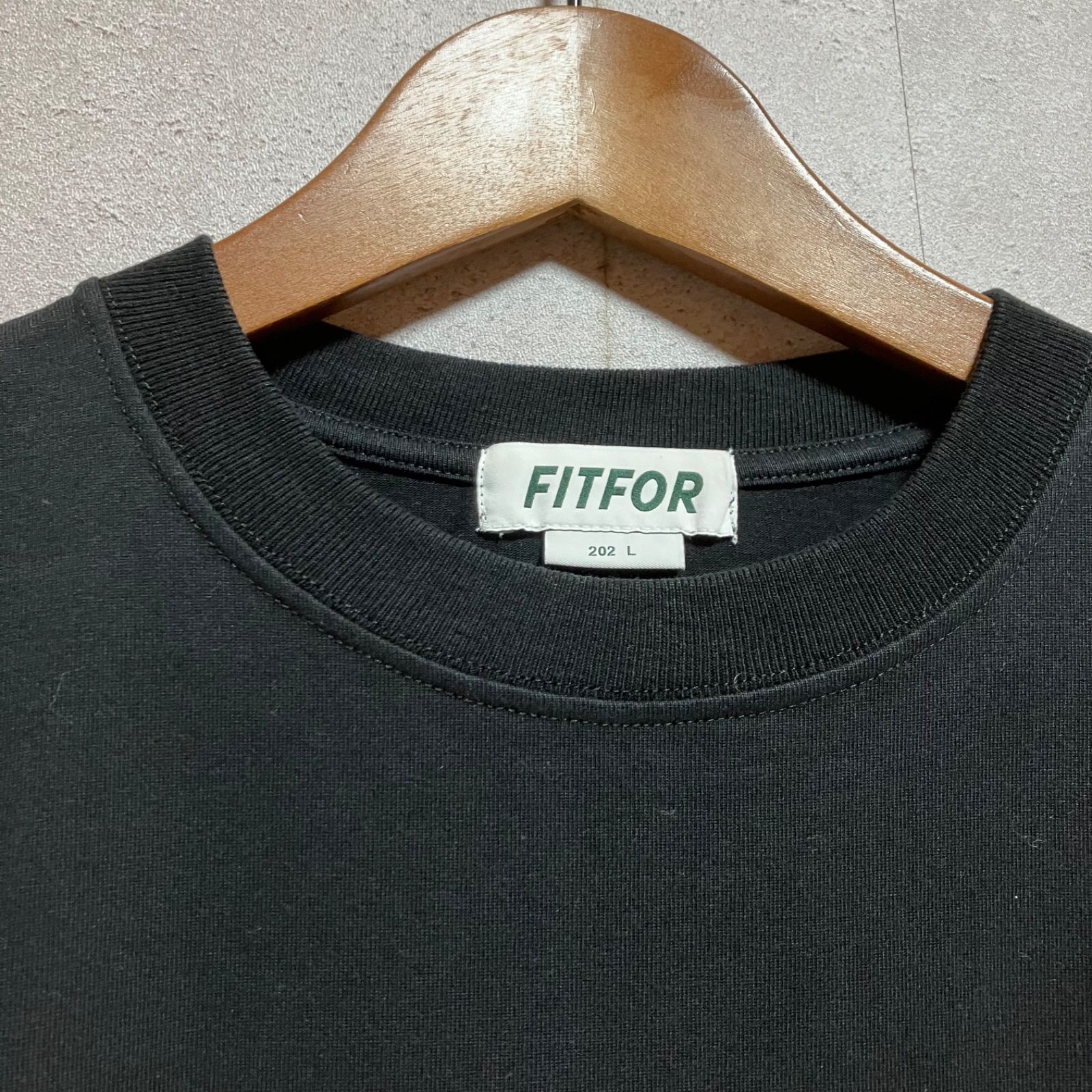 fitfor フィットフォー Tシャツ 無地 ビッグシルエット ブラック 黒 L メンズ 半袖 トップス SG148-59