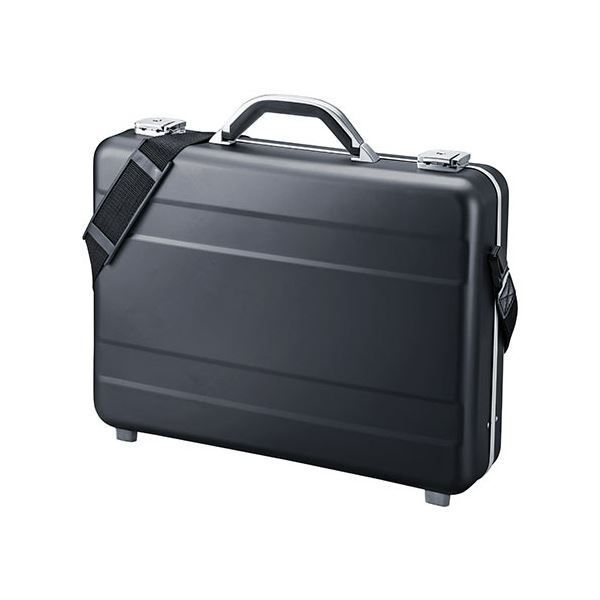 サンワダイレクト アタッシュケース アルミケース 15.6型対応 A4収納 パソコン収納 ブラック 200-BAG155BK 1個