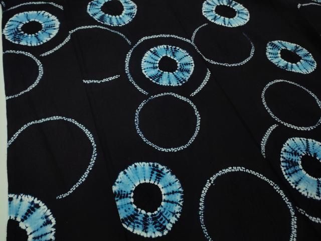 平和屋本店□極上 夏物 浴衣 有松鳴海絞り 輪 丸文 綿 逸品  