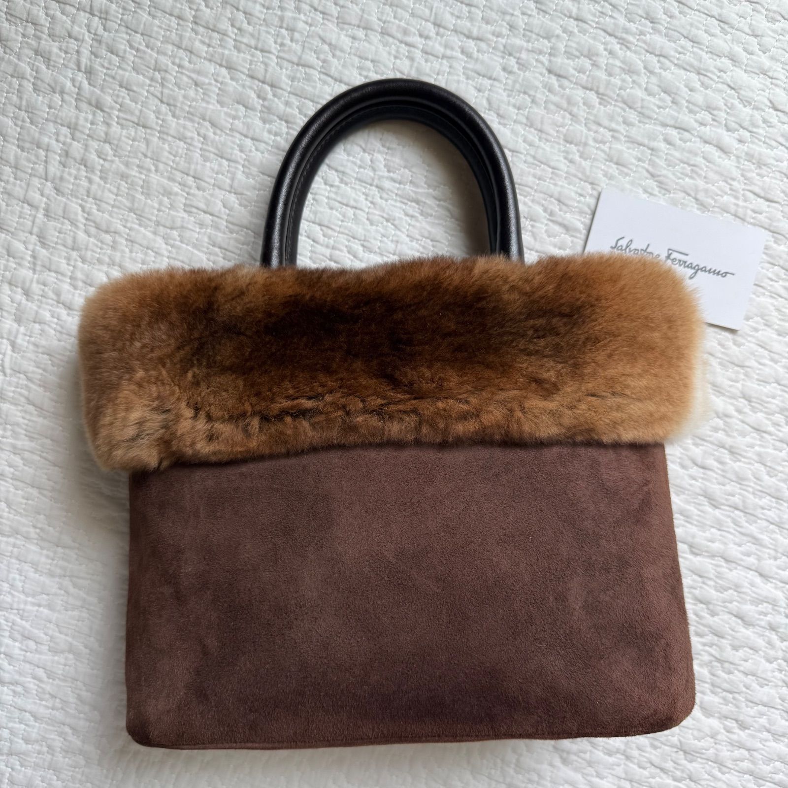 フェラガモ ハンドバッグ リアルファー スエード 【公式通販】