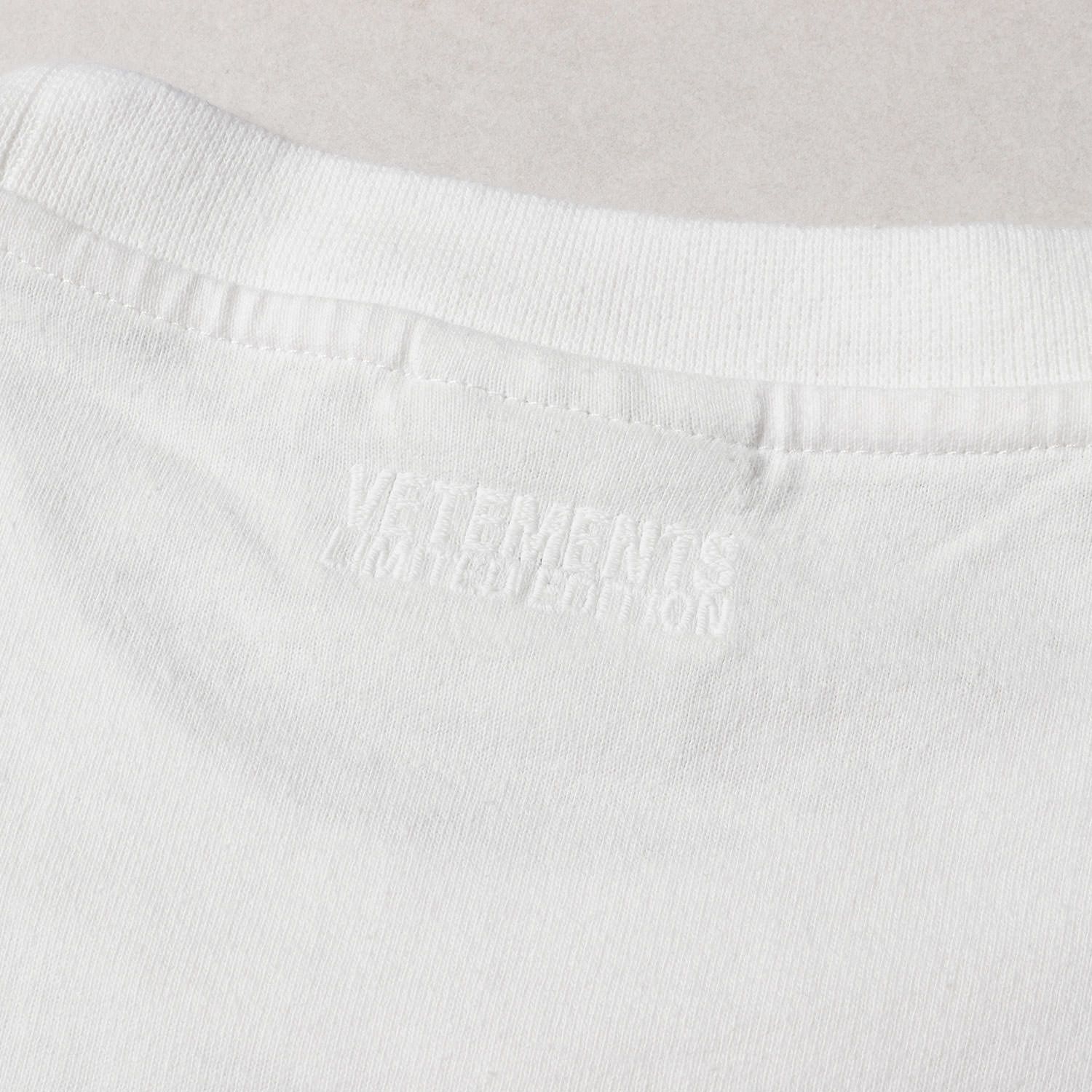 VETEMENTS ヴェトモン Tシャツ サイズ:M ブランドロゴ 半袖 Logo Limited Edition T-shirt 21SS ホワイト  白 トップス カットソー カジュアル ブランド ストリート シンプル ワンポイント