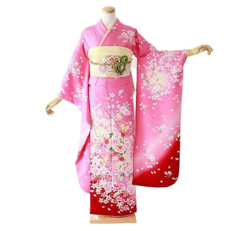 振袖 身長150-165cm ピンク pi-026