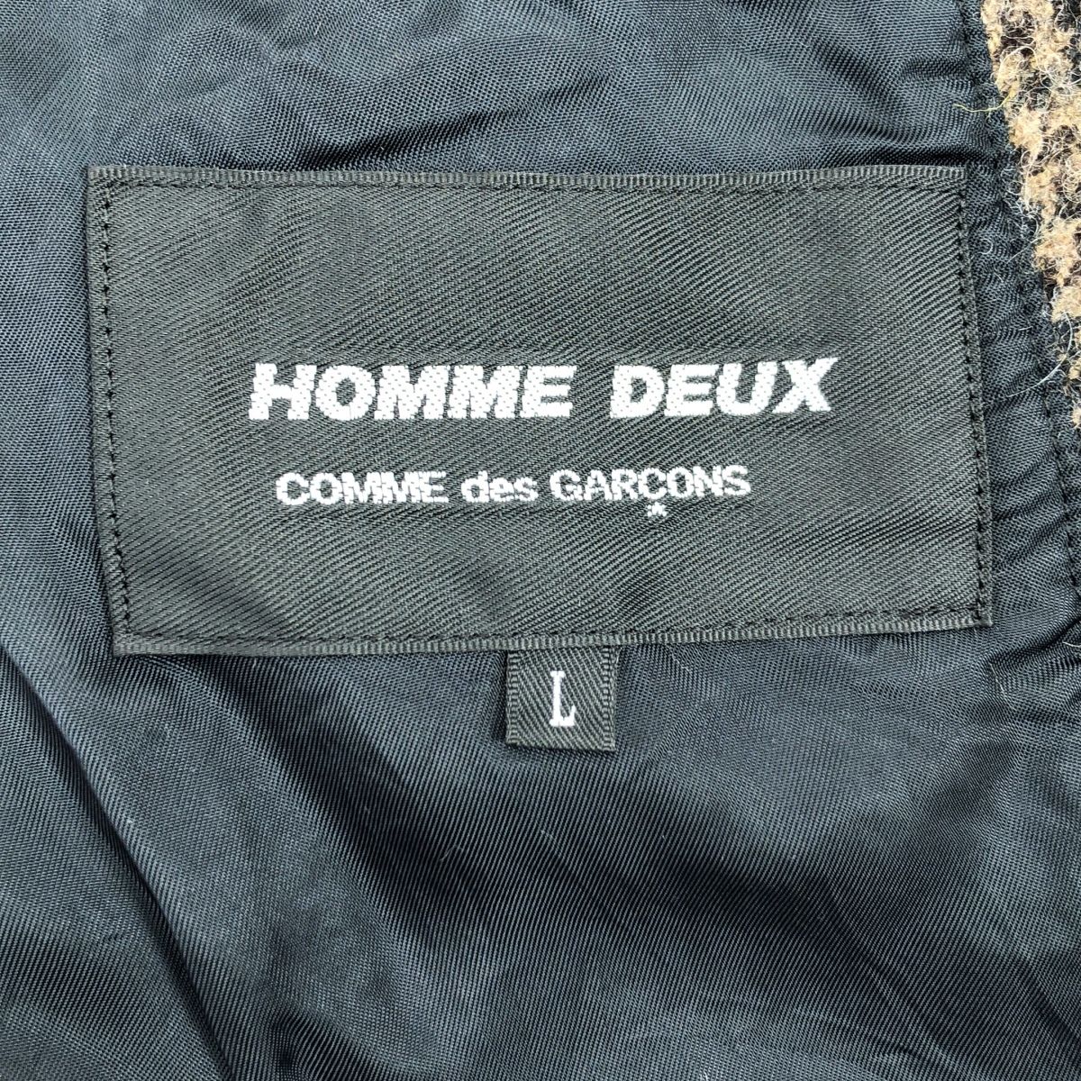 COMME des GARCONS HOMME DEUX / コムデギャルソンオムドゥ | 2024AW | ウール 縮絨 3B シングルブレスト テーラードジャケット / 総裏地 | L | ブラウン | メンズ COMME des GARCONS HOMME DEUX / コムデギャルソンオムドゥ | 2024AW