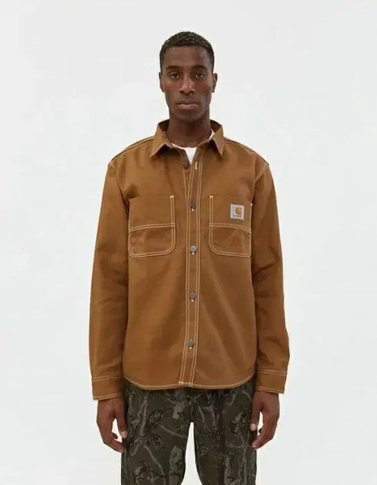 【雷市場（ポンジャン）商品韓国直送】 Carhartt(カーハート) wip チョークシャツ ハミルトン・ブラウン