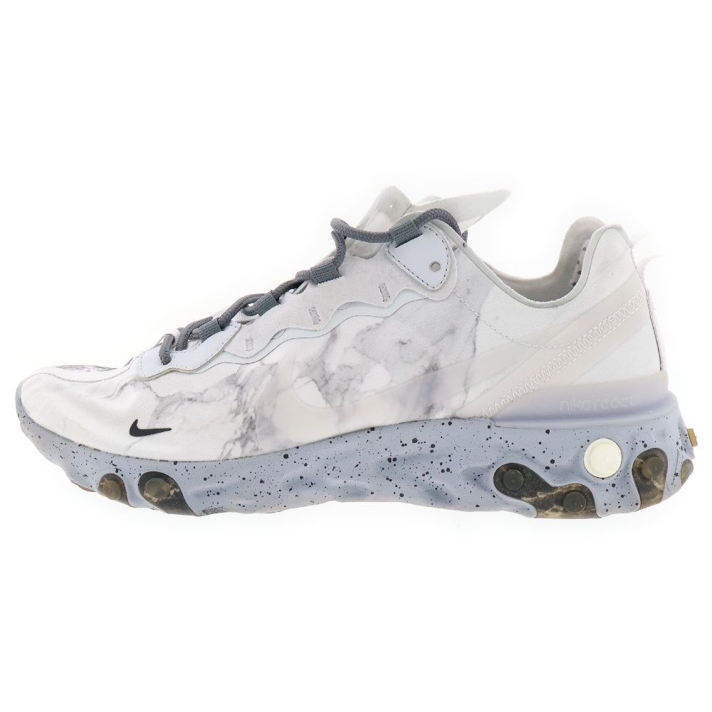 NIKE (ナイキ) ×KENDRICK LAMAR REACT ELEMENT 55 ケンドリックラマー リアクトエレメント ローカットスニーカー  ホワイト US9.5/27.5cm CJ3312-001 - メルカリ