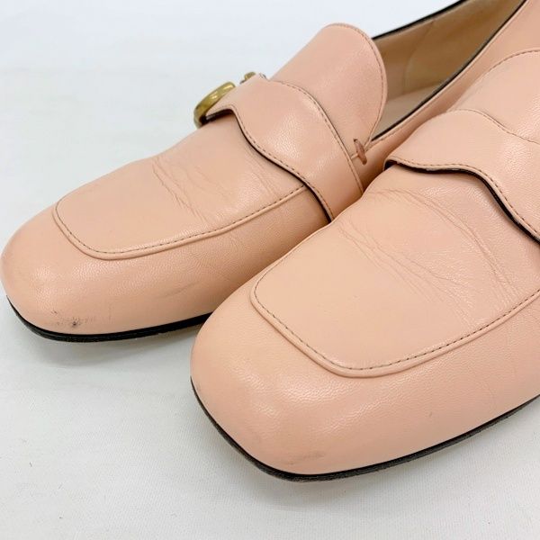 【美品】GUCCI グッチ　マーモント　ローファー　付属品あり　36.5 グッチ GGマーモント レザー ローファー 36.5 レディース ブラック