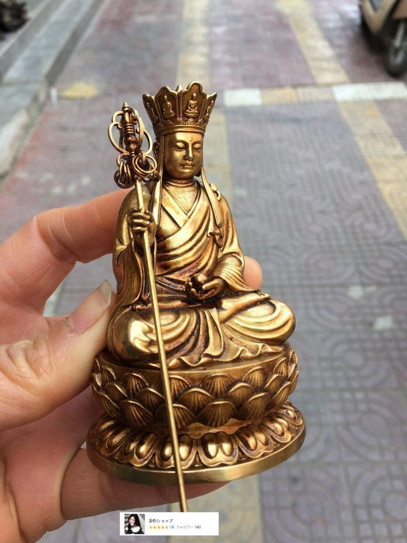 地蔵 菩薩 観音 銅製 仏像 彫刻 置物 開運 風水 - メルカリ