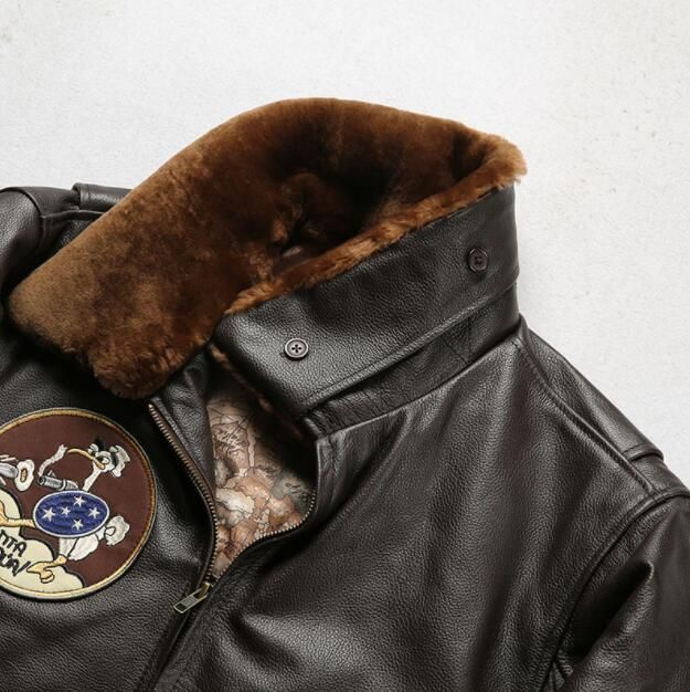 【ビンテージ】G-9 レザージャケット カウハイド XL フライトジャケット ○G-1 アメカジ フライトジャケット 牛革 カウハイド 中綿 男女