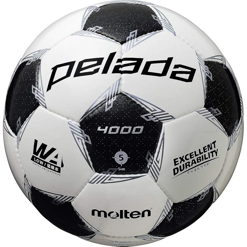モルテン(molten) サッカーボール 5号球 中学生以上 検定球 ペレーダ4000 F5L4000 ホワイト×メタリックブラック F5L4000