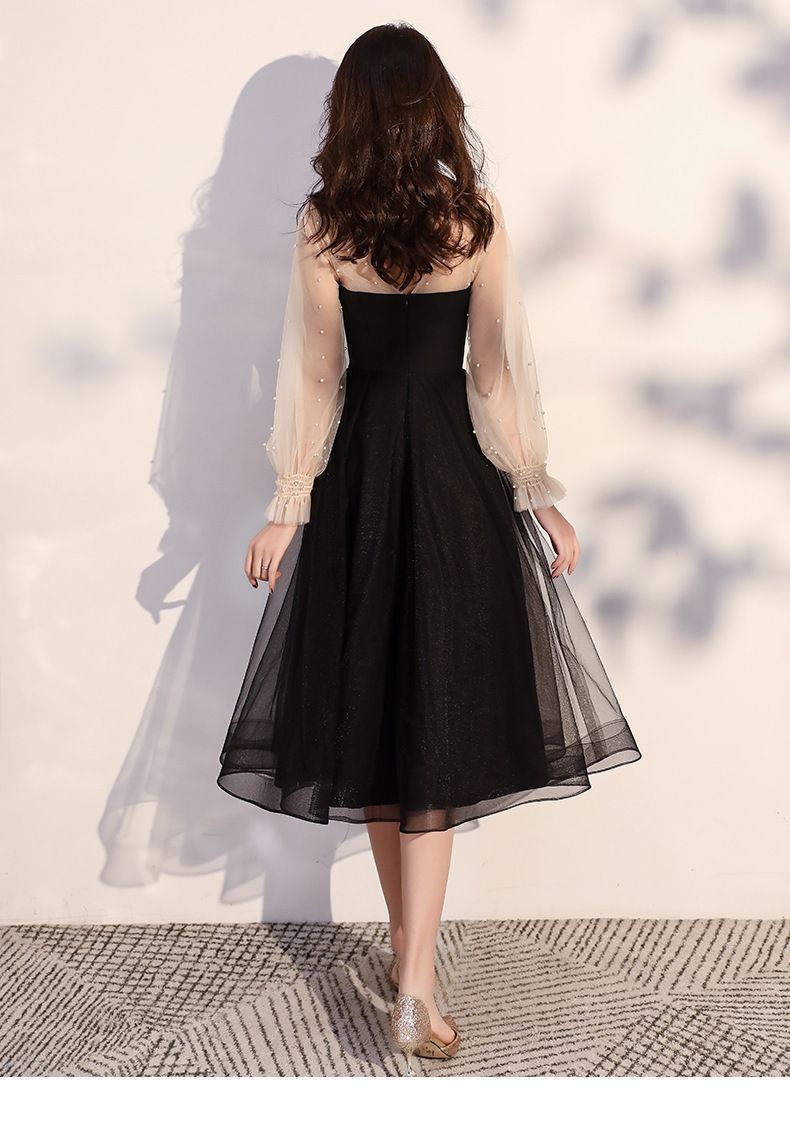 シンプルオシャレなバイカラー ベアイブニングドレス?.? シンプル