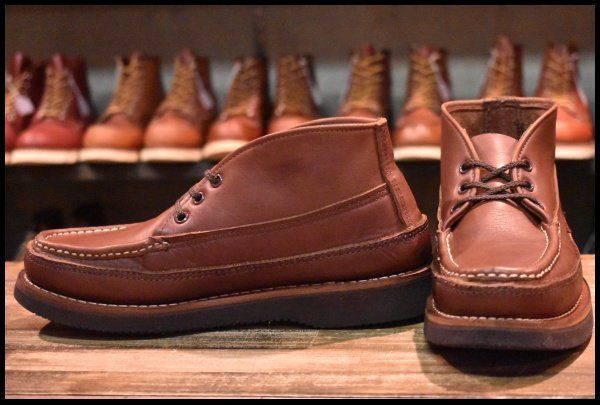 【7.5D 良品】RUSSELL MOCCASIN ラッセルモカシン スポーティングクレーチャッカ ブラウン 茶 ビブラム2060 短靴 ブーツ HOPESMORE【EE471】