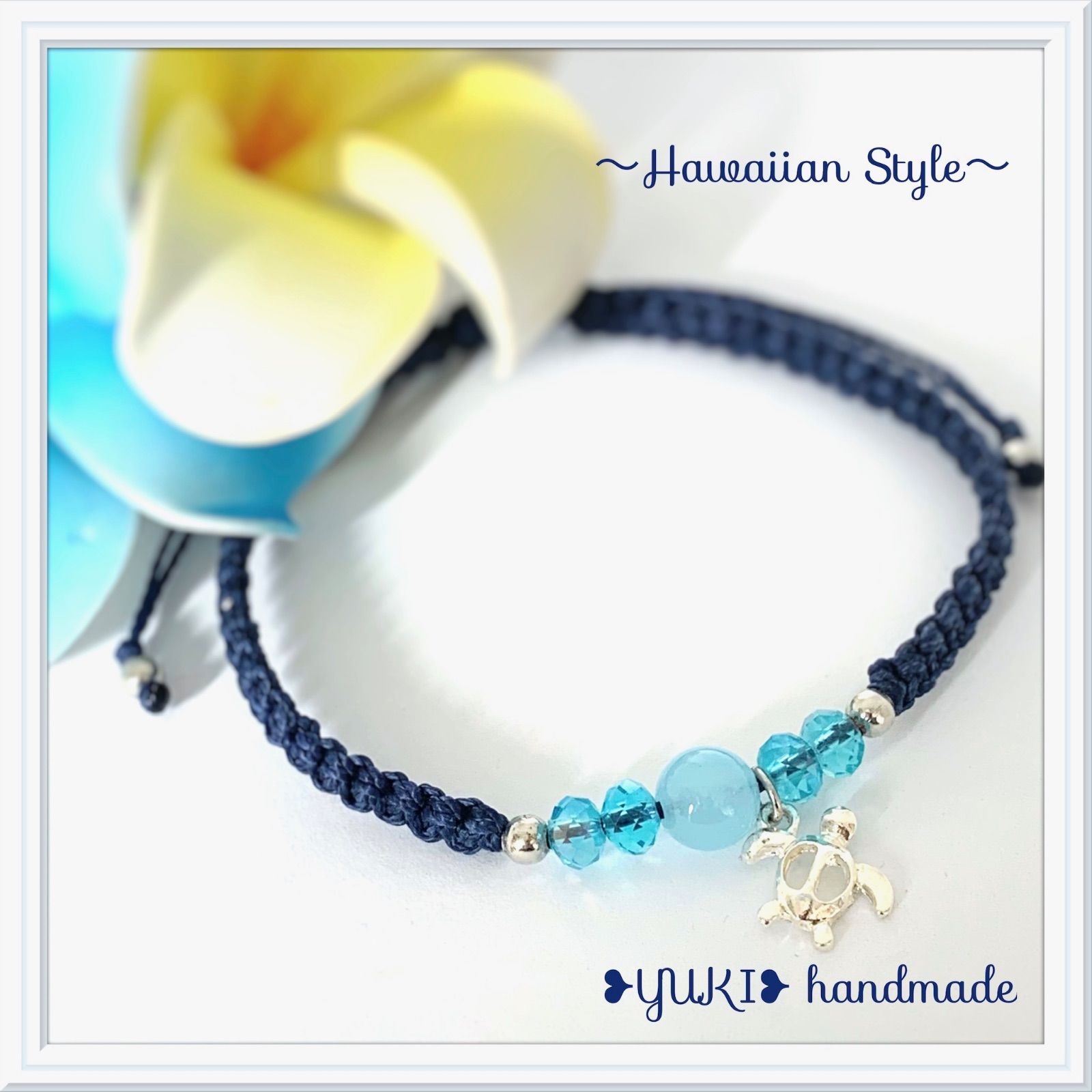 アンクレット or ブレスレット 天然石【Hawaiian Style㉕】 ❥YUKI❥ 〜handmade〜 メルカリ