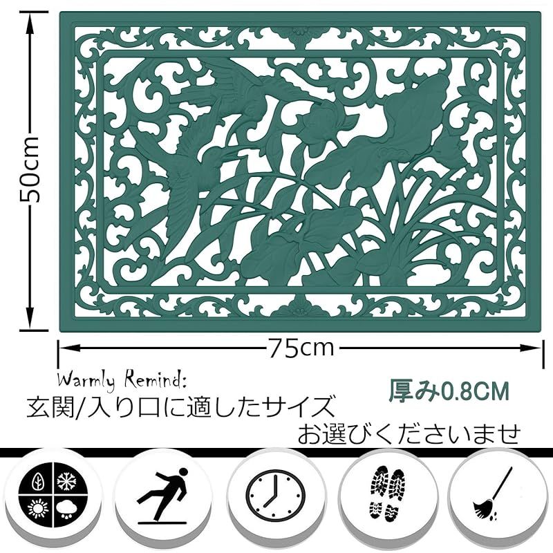 玄関マット 楽天市場】玄関マット 花柄 シンプル 屋外 室内 泥落とし 滑り