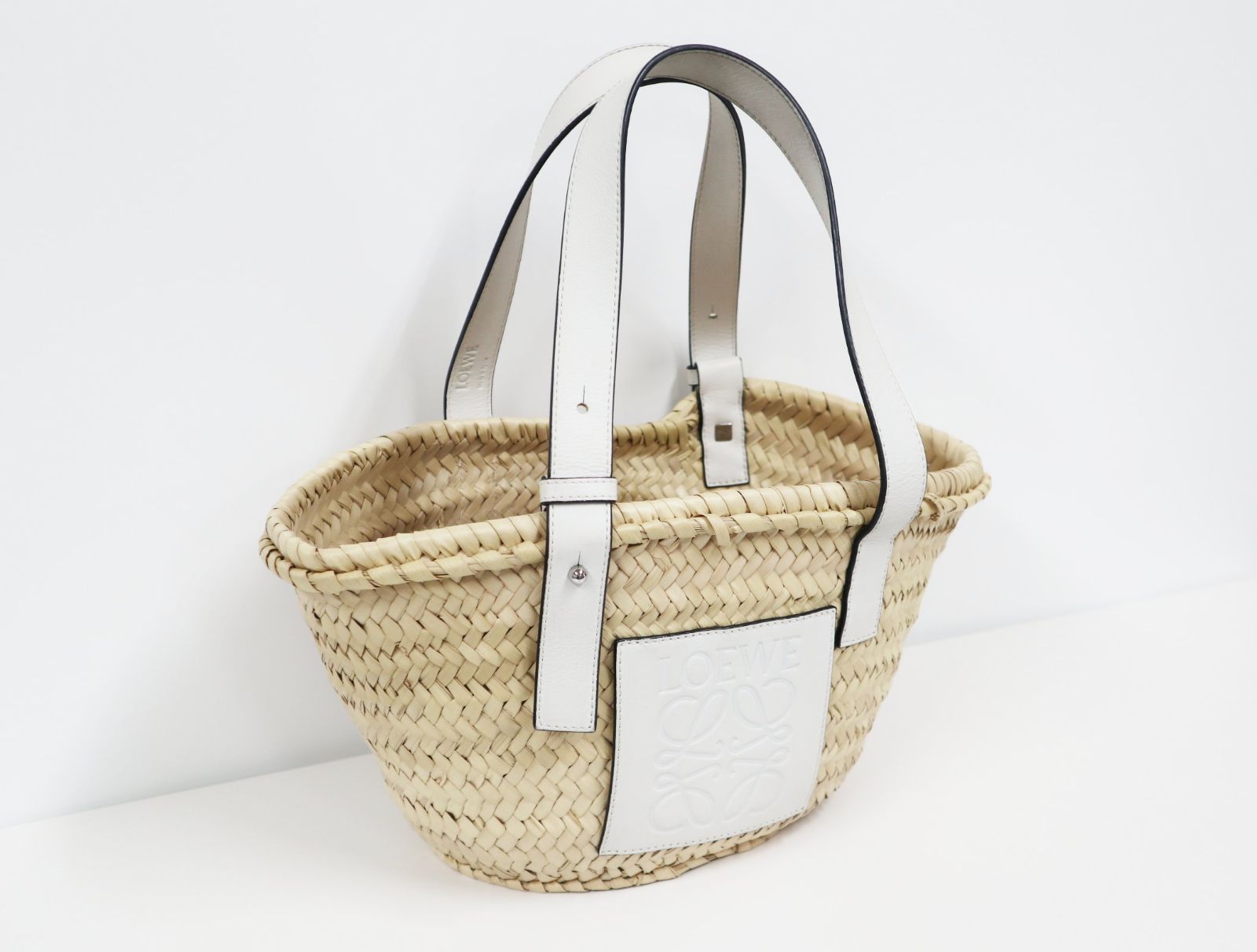ロエベ LOEWE バスケットバッグ スモール ラフィア レザー