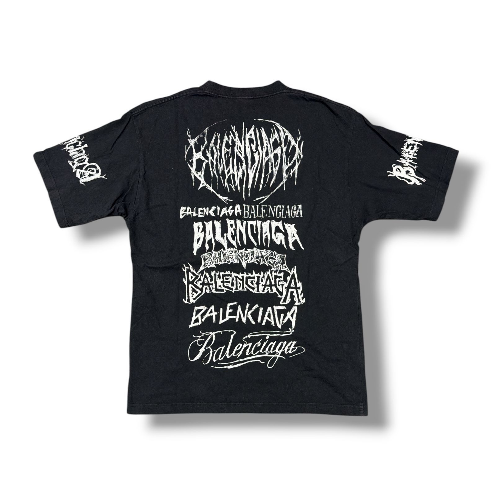 国内正規 BALENCIAGA 24SS DIY METAL T-SHIRT ダイメタルTシャツ カットソー バレンシアガ 641675 TPV03 ブラック M 227M6