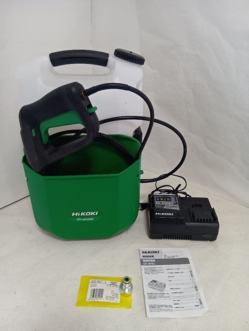 動作 済 HiKOKI コードレス高圧洗浄機 日立工機 AW14DBL