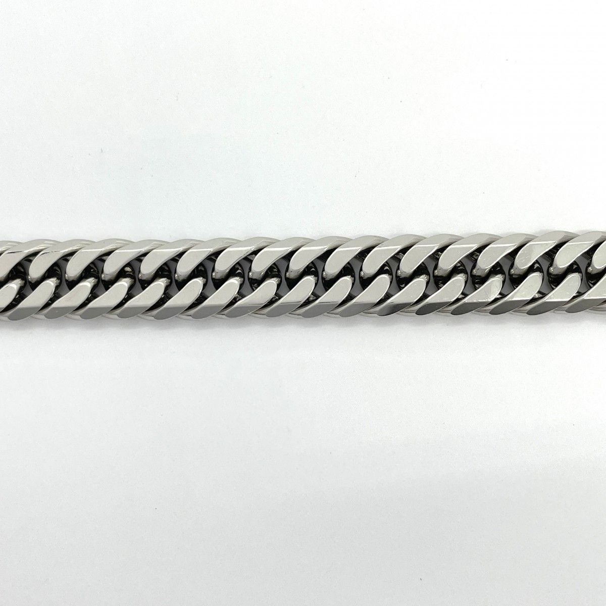 5khe035】喜平 ブレスレット Pt850 プラチナ 6面 ダブル 21.4cm 71.8g  