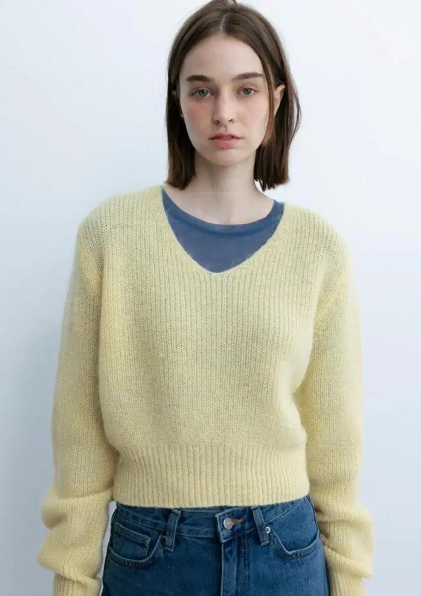 TANNAT Vネック キッドモヘア ニット