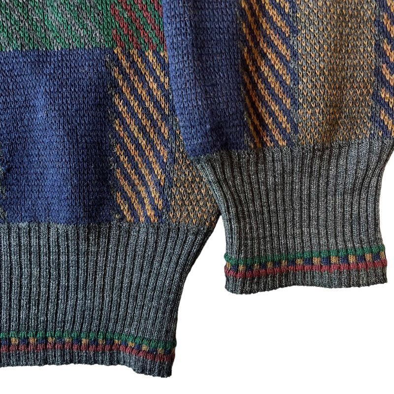 【人気商品】 CO SWEATER ITALIAN THE イタリア製 90s 総柄 ウール アクリル ウェア