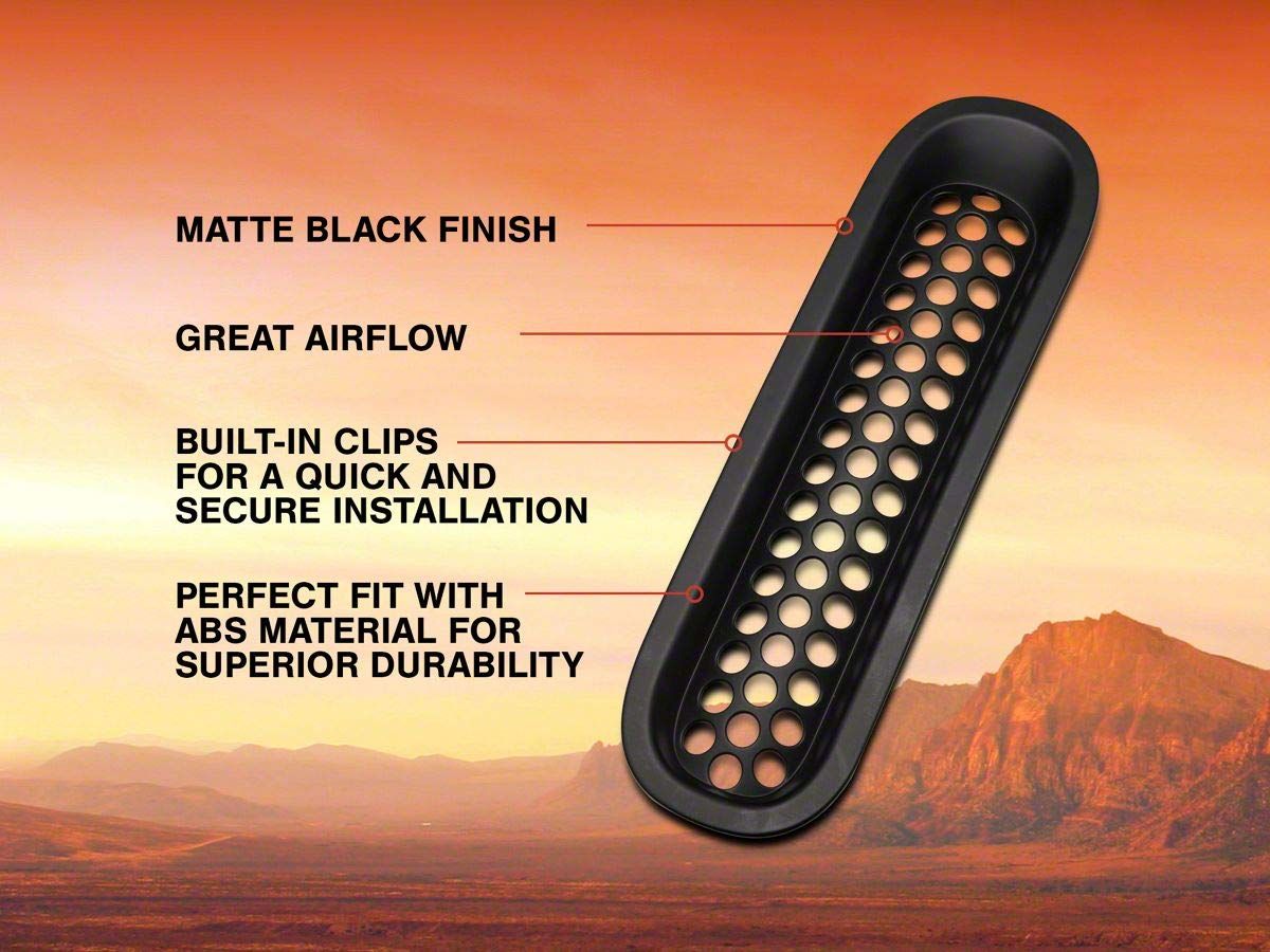 Redrock 4x4 ハニカムグリルインサート;マットブラック 07-18