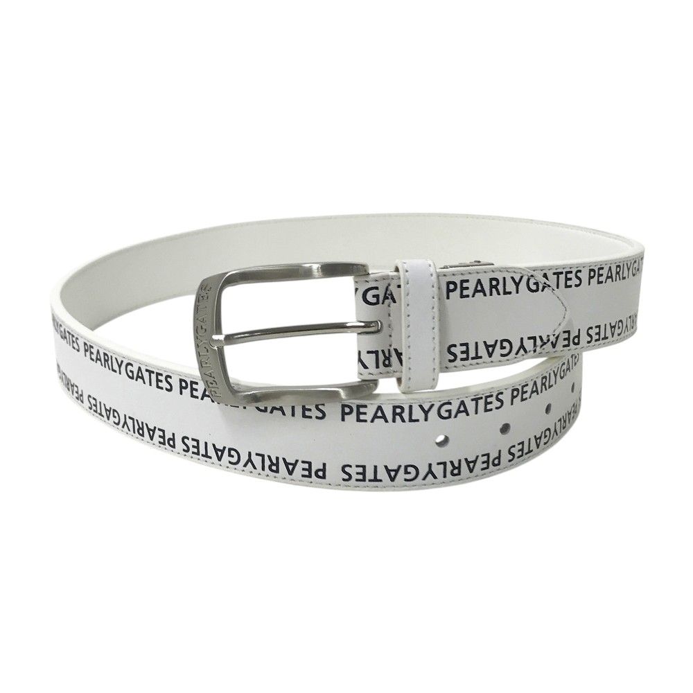 PEARLY GATES パーリーゲイツ ベルト ロゴ柄 ホワイト系 240101548743 ゴルフウェア ストスト
