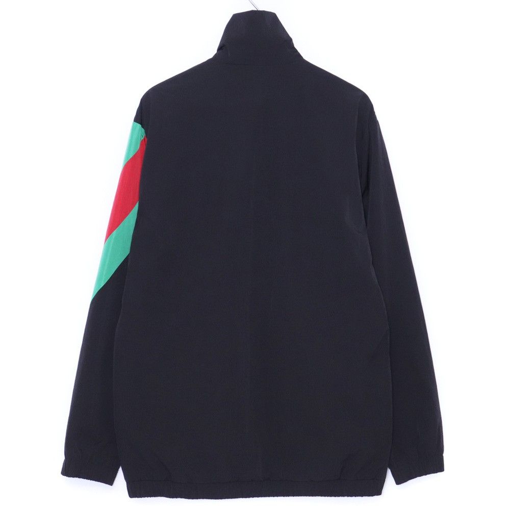 GUCCI ウェブインターシャ オーバーサイズ ナイロンジャケット Sサイズ ブラック 545556 XJAC4