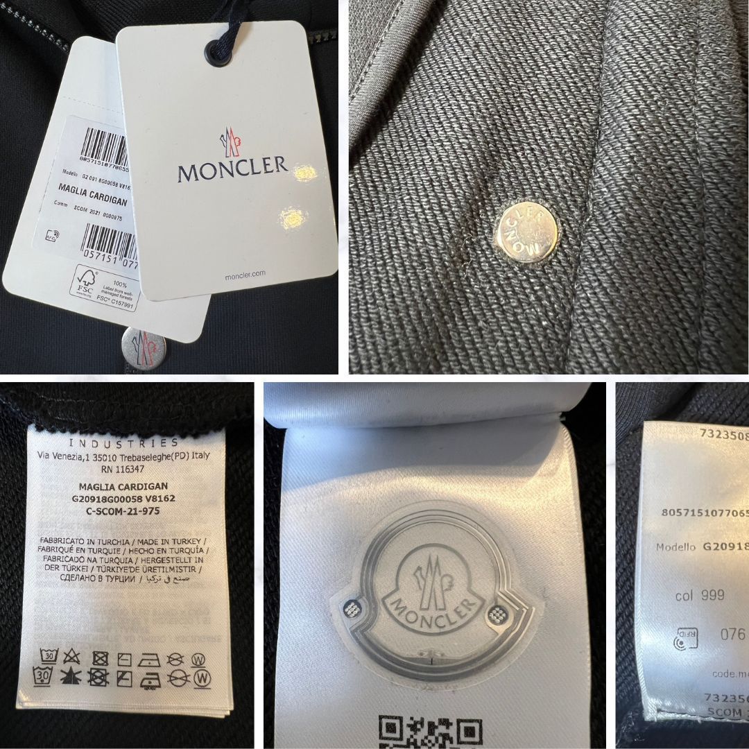 新品未使用タグ付き☆MONCLER ストライプライン トラックジャージ S　黒 ☆新品未使用タグ付き☆MONCLER ストライプライン トラック
