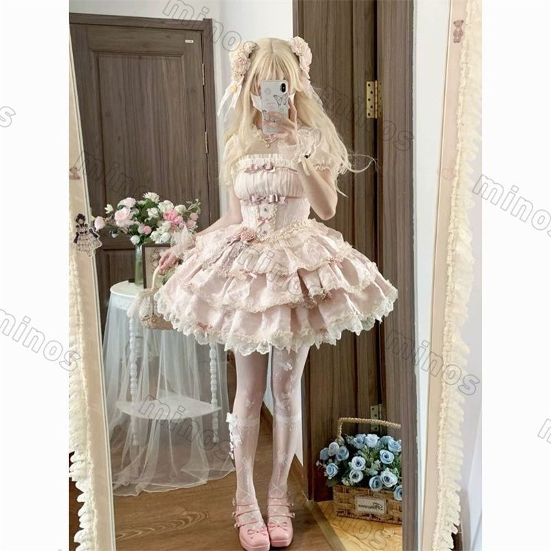 フェミニンな甘ロリプリンセスドレス