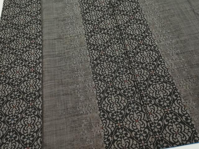 平和屋着物○本場大島紬 9マルキ 泥染め 吉祥花文 正絹 逸品